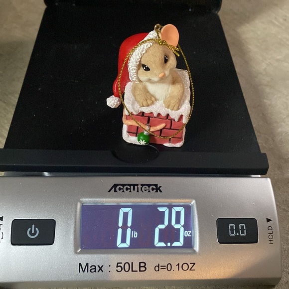 CHRISTMAS MOUSE IN CHIMNEY CHARMING TAILS ORNAMENT - Picture 11 of 11